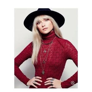 Free people Red Lace body suits